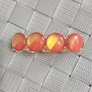 Elegant Gold and Orange Women's Bracelet